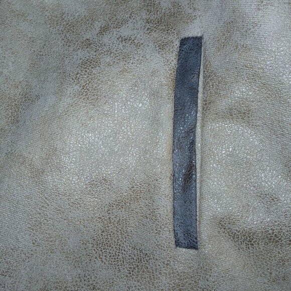 WOMENS JODIFL FAUX SUEDE SHERPA LINED VEST WATERFALL COLLAR, SIZE SMALL, Y2K - Picture 6 of 7